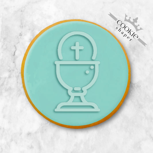 Cookie Stamp and Cookie Cutter Reverse Embosser | Chalice First Holy Communion