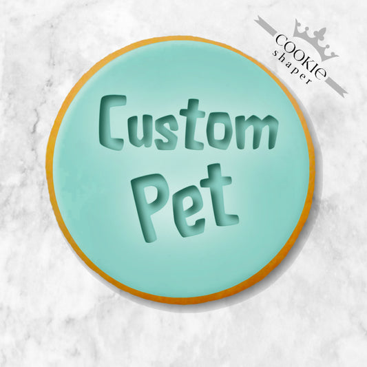 Cookie Stamp and Cookie Cutter Embosser-Custom Pet " Breed" with Personalized Name