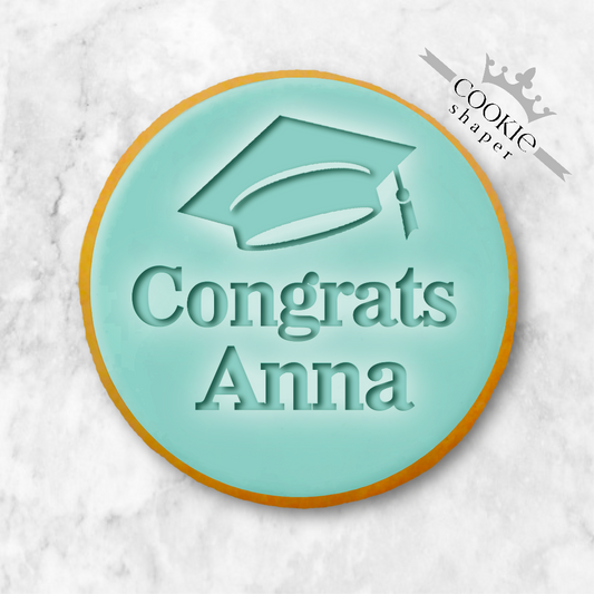 Custom Cookie Stamp and Cookie Cutter, Embosser, Graduations, | with Personalized Name