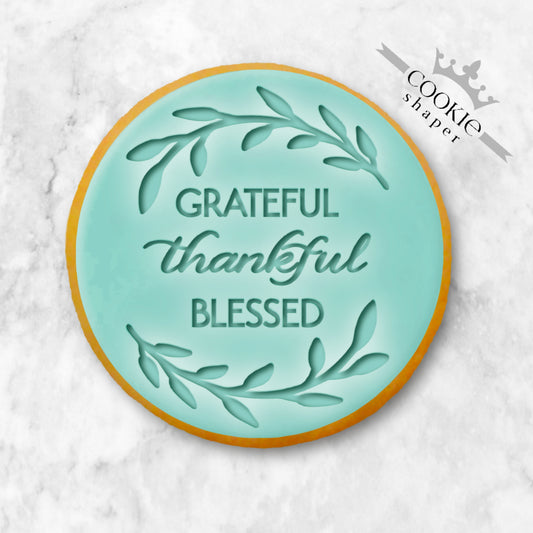 Cookie Stamp and Cookie Cutter Embosser | Grateful & Blessed