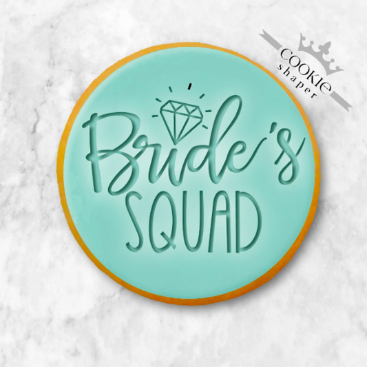 Custom Cookie Stamp and Cookie Cutter, Embosser, Bachelorette, Brides Squad