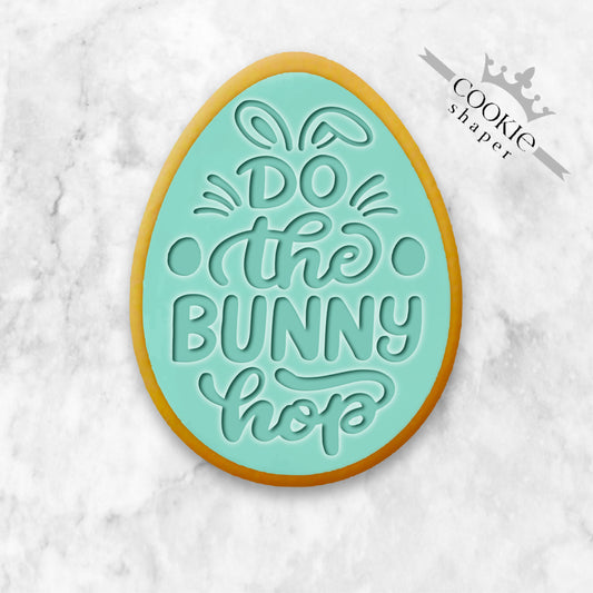 Cookie Stamp and Cookie Cutter Custom Easter - Easter Egg Bunny Hop