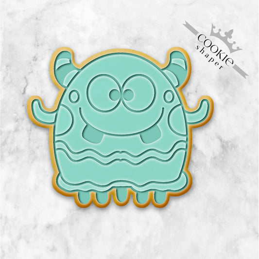 Cookie Cutter and Cookie Stamp Halloween | Cute Monster | Biscuit Embosser